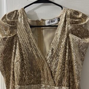 Gold Sequin Dress